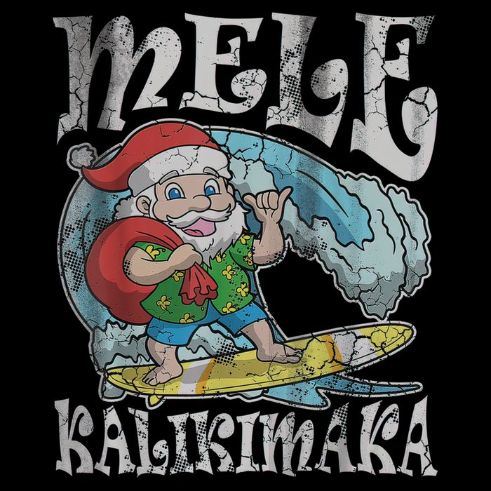 Mele Kalikimaka Christmas Santa Claus Hawaii Surfing Mug