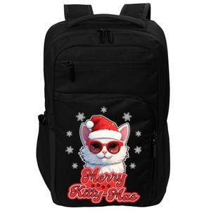 Merry Kittymas Cat Santa Claus Kitten Lovers Christmas Puns Gift Impact Tech Backpack