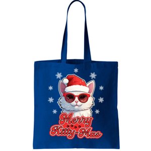 Merry Kittymas Cat Santa Claus Kitten Lovers Christmas Puns Gift Tote Bag