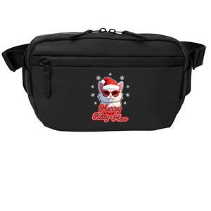 Merry Kittymas Cat Santa Claus Kitten Lovers Christmas Puns Gift Crossbody Pack