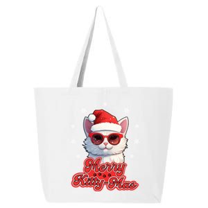 Merry Kittymas Cat Santa Claus Kitten Lovers Christmas Puns Gift 25L Jumbo Tote