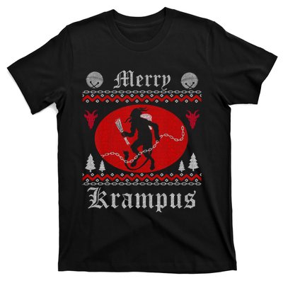 Merry Krampus Christmas Xmas Horror Ugly Sweater Evil Pajama T-Shirt