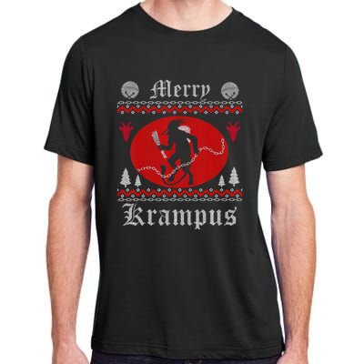 Merry Krampus Christmas Xmas Horror Ugly Sweater Evil Pajama Adult ChromaSoft Performance T-Shirt