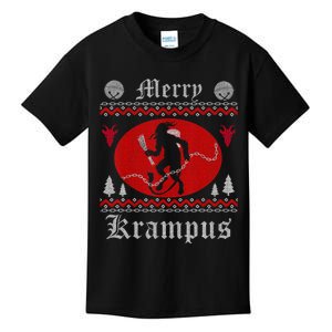 Merry Krampus Christmas Xmas Horror Ugly Sweater Evil Pajama Kids T-Shirt