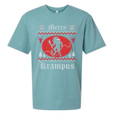 Merry Krampus Christmas Xmas Horror Ugly Sweater Evil Pajama Sueded Cloud Jersey T-Shirt