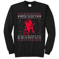 Merry Krampus Christmas Xmas Horror Ugly Sweater Evil Pajama Tall Sweatshirt