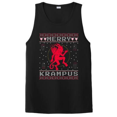 Merry Krampus Christmas Xmas Horror Ugly Sweater Evil Pajama PosiCharge Competitor Tank