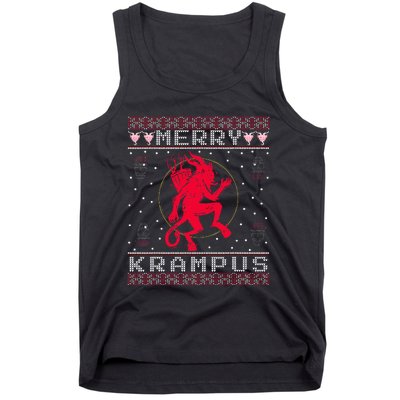 Merry Krampus Christmas Xmas Horror Ugly Sweater Evil Pajama Tank Top