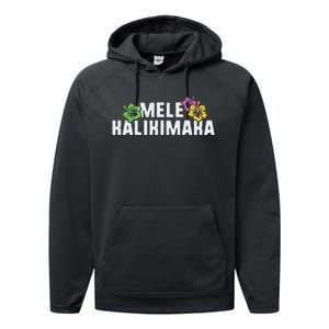 Mele Kalikimaka Christmas Hawaiian Xmas Merry Performance Fleece Hoodie