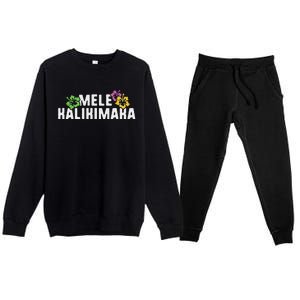 Mele Kalikimaka Christmas Hawaiian Xmas Merry Premium Crewneck Sweatsuit Set