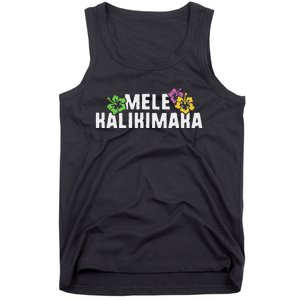 Mele Kalikimaka Christmas Hawaiian Xmas Merry Tank Top