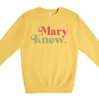 Mary Knew Christmas Premium Crewneck Sweatshirt