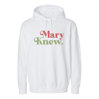 Mary Knew Christmas Garment-Dyed Fleece Hoodie