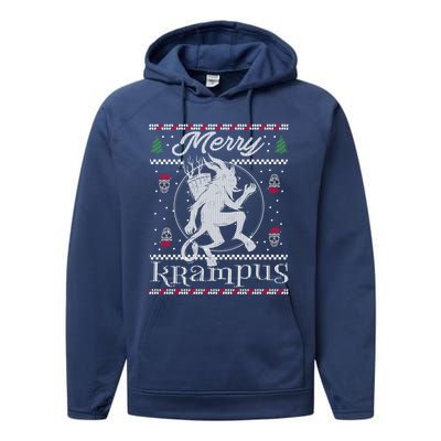 Merry Krampus Christmas Xmas Horror Ugly Evil Pajama Gift Performance Fleece Hoodie