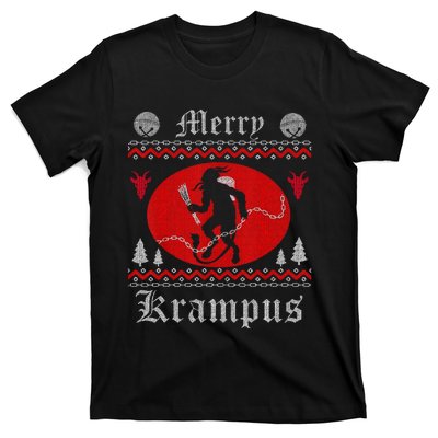 Merry Krampus Christmas Xmas Horror Ugly Sweater Evil Pajama Gift T-Shirt