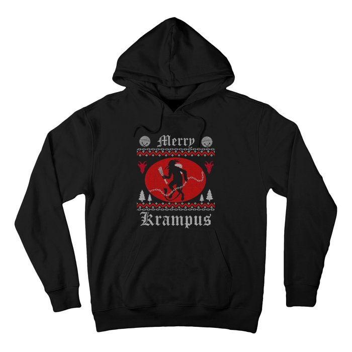 Merry Krampus Christmas Xmas Horror Ugly Sweater Evil Pajama Hoodie