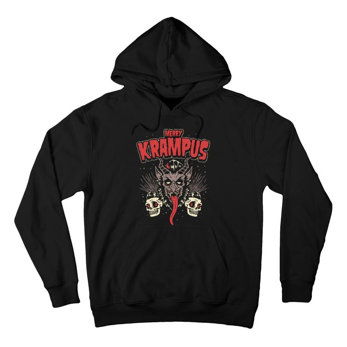 Merry Krampus Christmas Psychobilly Horror Hoodie