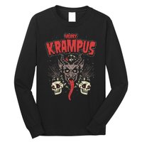 Merry Krampus Christmas Psychobilly Horror Long Sleeve Shirt