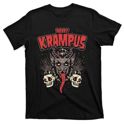 Merry Krampus Christmas Psychobilly Horror T-Shirt