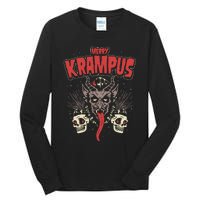 Merry Krampus Christmas Psychobilly Horror Tall Long Sleeve T-Shirt