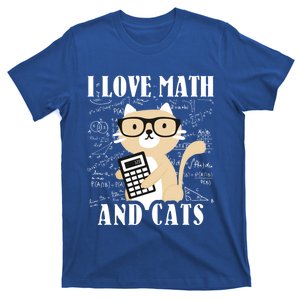 Math Kitty Cat I Love Math And Cats Mathematics Math Gift T-Shirt