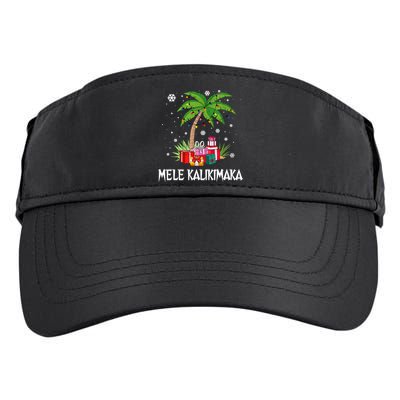 Mele Kalikimaka Christmas Lights Palm Tree Hawaiian Xmas Gift Adult Drive Performance Visor