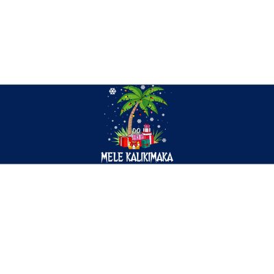 Mele Kalikimaka Christmas Lights Palm Tree Hawaiian Xmas Gift Bumper Sticker