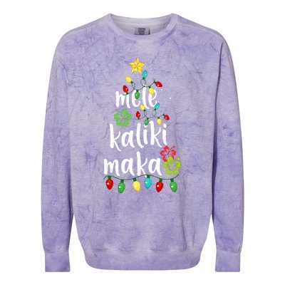 Mele kalikimaka Christmas Hawaiian Xmas Colorblast Crewneck Sweatshirt