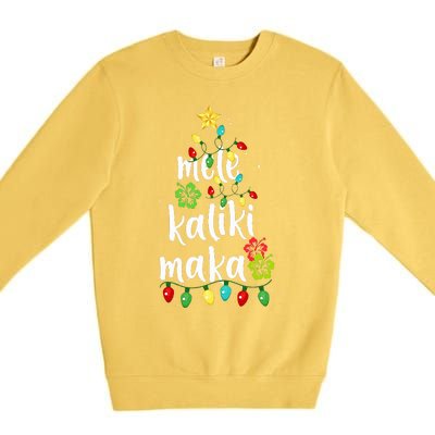 Mele kalikimaka Christmas Hawaiian Xmas Premium Crewneck Sweatshirt