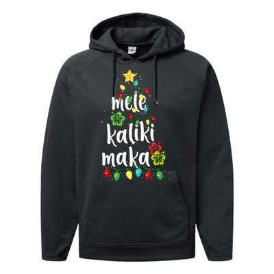 Mele kalikimaka Christmas Hawaiian Xmas Performance Fleece Hoodie