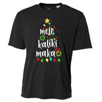 Mele kalikimaka Christmas Hawaiian Xmas Cooling Performance Crew T-Shirt