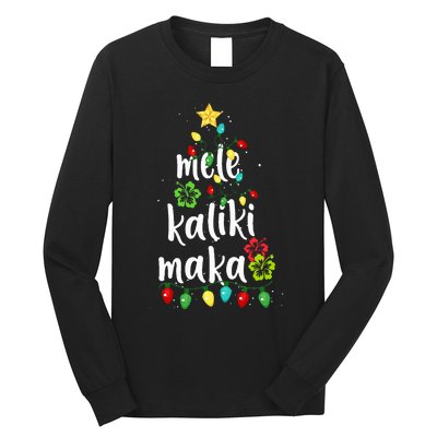 Mele kalikimaka Christmas Hawaiian Xmas Long Sleeve Shirt