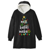 Mele kalikimaka Christmas Hawaiian Xmas Hooded Wearable Blanket