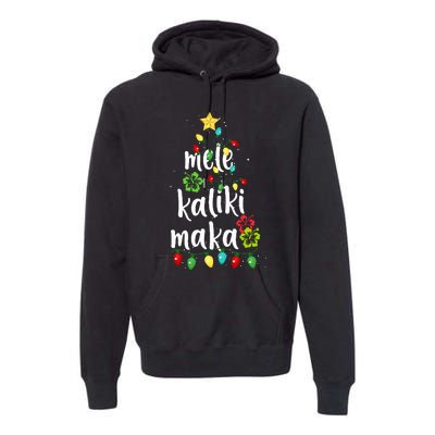 Mele kalikimaka Christmas Hawaiian Xmas Premium Hoodie