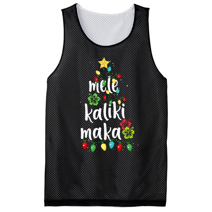 Mele kalikimaka Christmas Hawaiian Xmas Mesh Reversible Basketball Jersey Tank