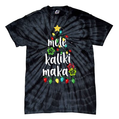 Mele kalikimaka Christmas Hawaiian Xmas Tie-Dye T-Shirt