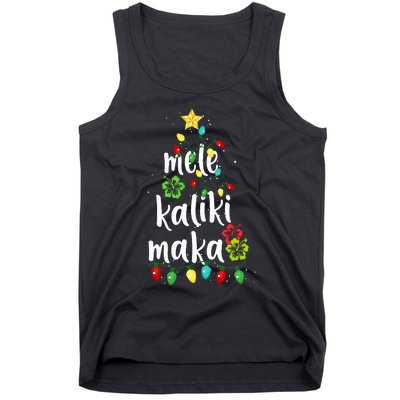 Mele kalikimaka Christmas Hawaiian Xmas Tank Top