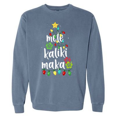 Mele kalikimaka Christmas Hawaiian Xmas Garment-Dyed Sweatshirt