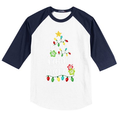 Mele kalikimaka Christmas Hawaiian Xmas Baseball Sleeve Shirt