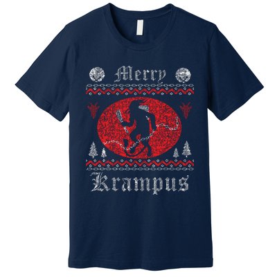 Merry Krampus Christmas Xmas Horror Ugly Sweater Evil Pajama Premium T-Shirt