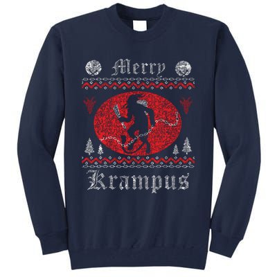 Merry Krampus Christmas Xmas Horror Ugly Sweater Evil Pajama Tall Sweatshirt