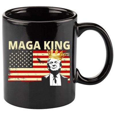 MAGA King Donald Trump Usa Flag 11oz C Handle Ceramic Mug