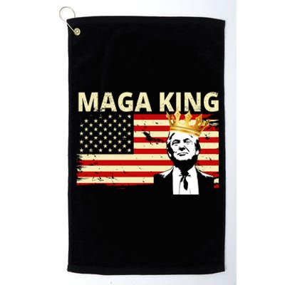 MAGA King Donald Trump Usa Flag Platinum Collection Golf Towel