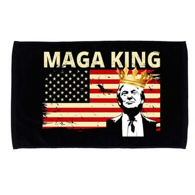 MAGA King Donald Trump Usa Flag Microfiber Hand Towel