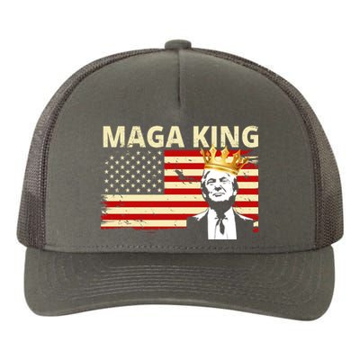 MAGA King Donald Trump Usa Flag Yupoong Adult 5-Panel Trucker Hat