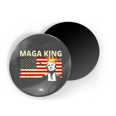 MAGA King Donald Trump Usa Flag Magnet