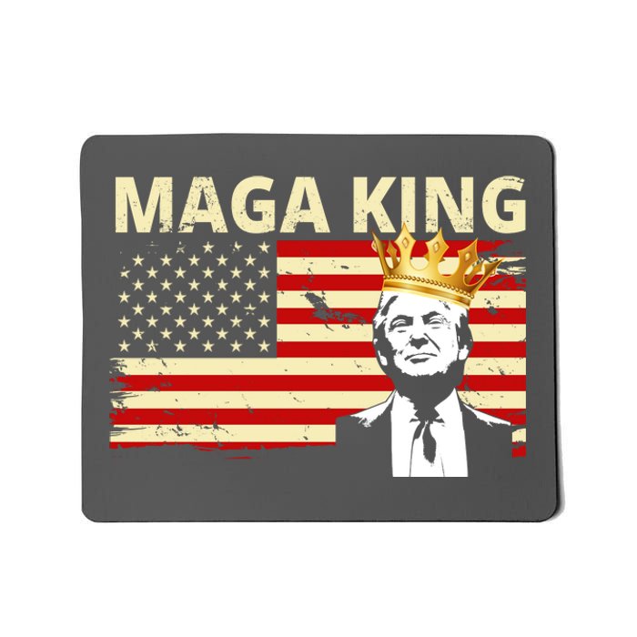 MAGA King Donald Trump Usa Flag Mousepad