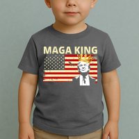 MAGA King Donald Trump Usa Flag Toddler T-Shirt