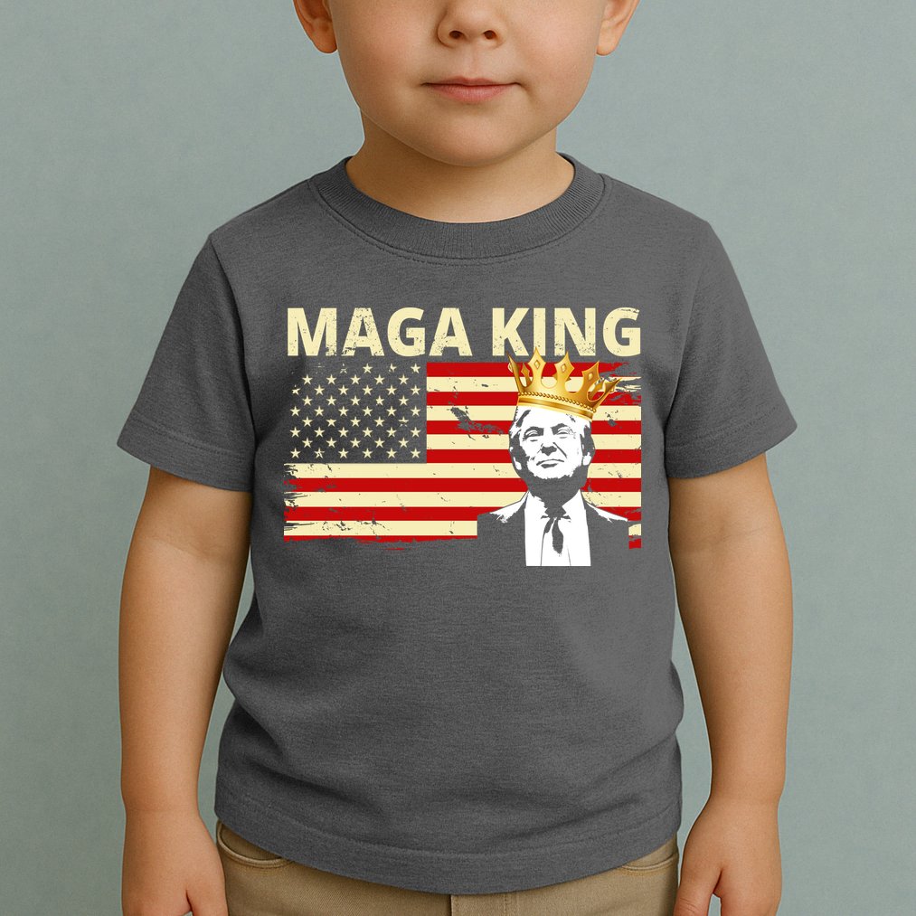 MAGA King Donald Trump Usa Flag Toddler T-Shirt