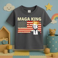 MAGA King Donald Trump Usa Flag Toddler T-Shirt